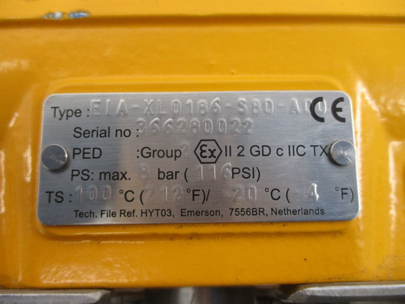 ABZ VALVE API609/ASME B16.34 411-052 EIA-XL0186-S80-A00 275PSI NSNP