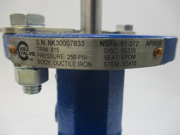 ABZ VALVE NSF-61-372 250PSI 4" NSNP