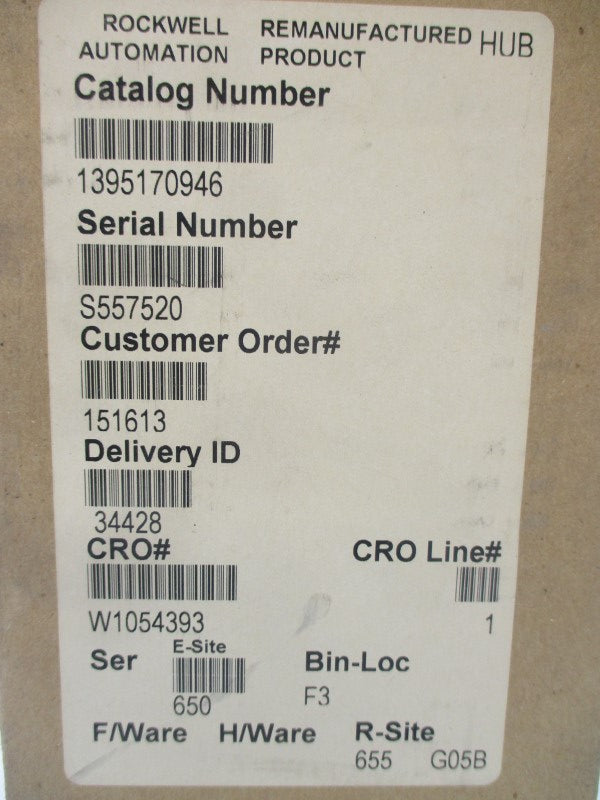 ALLEN BRADLEY 170946 REV. 09 REMAN