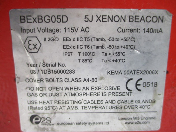 AB CONTROLS & TECHNOLOGY BEXBG05D 5J 115VAC UNMP