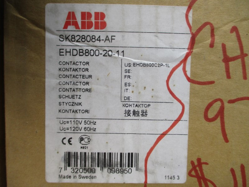 ABB EHDB800-20-11 SK828084-AF 110/120V 800A NSMP