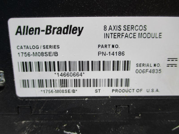 ALLEN BRADLEY 1756-M08SE SER. B F/W 15.37 24VDC NSNP
