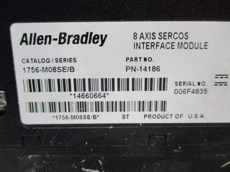 ALLEN BRADLEY 1756-M08SE SER. B F/W 15.37 24VDC NSNP