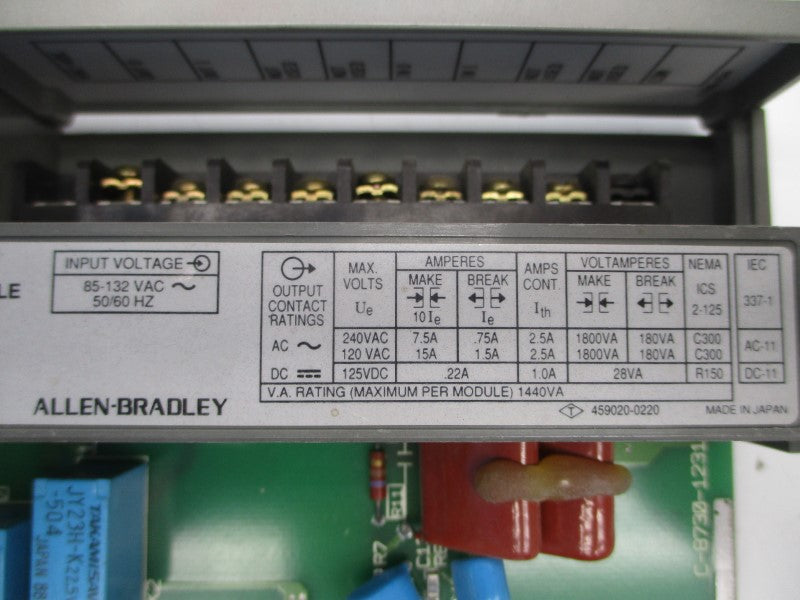 ALLEN BRADLEY 1746-IO4 SER. A 85-132VAC 15A NSNP