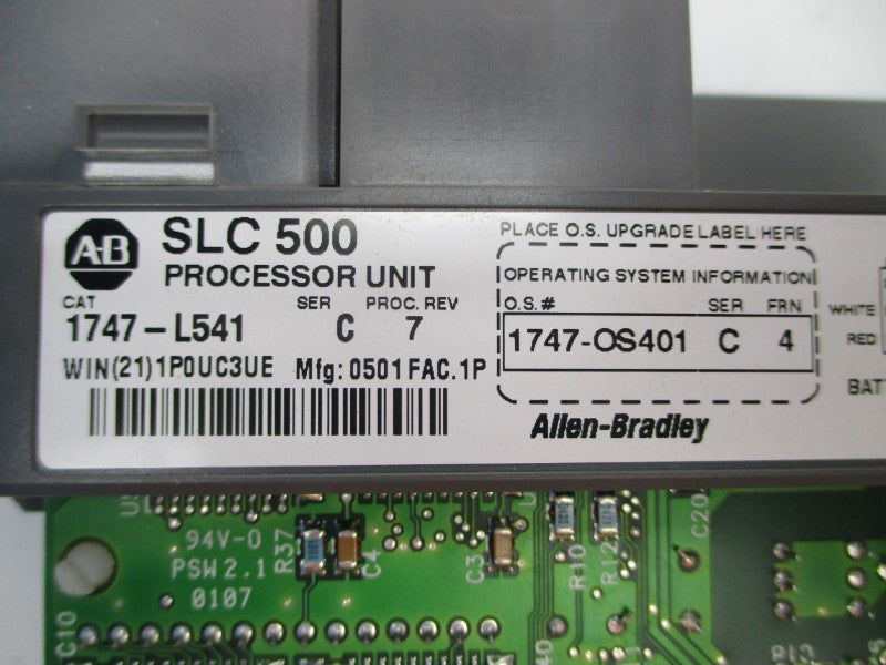ALLEN BRADLEY 1747-L541 SER. C F/W 4 24VDC 1A ( NO DOOR/NO KEY) NSNP