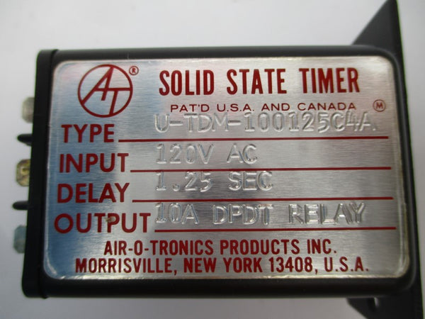 AIR-O-TRONICS U-TDM-100125C4A 120VAC 10A 1.25S NSMP