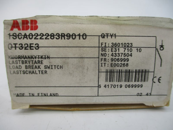 ABB OT32E3 1SCA022283R9010 600VAC 40A NSMP