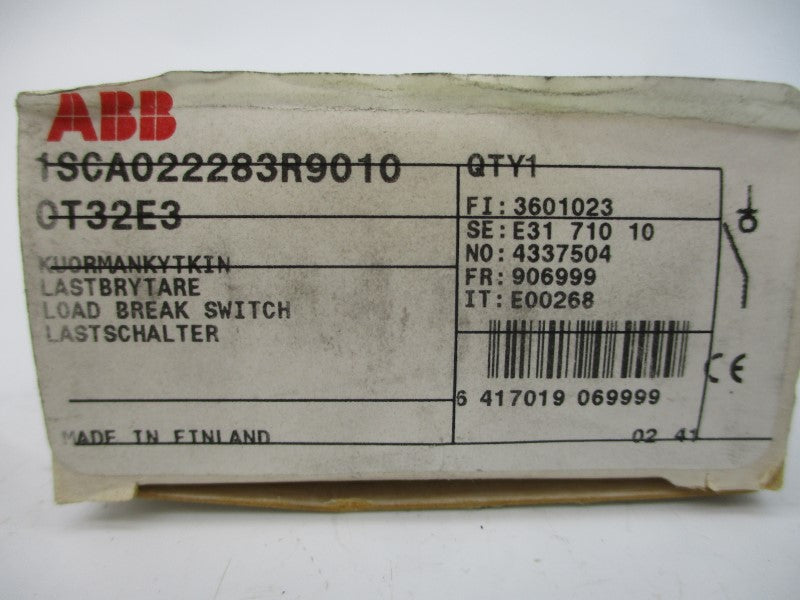 ABB OT32E3 1SCA022283R9010 600VAC 40A NSMP