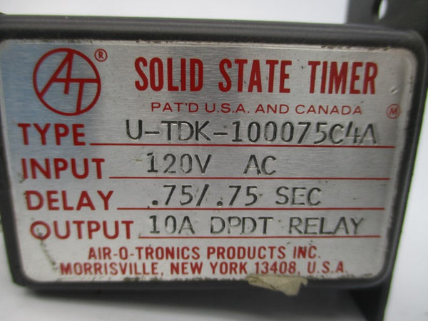 AIR-O-TRONICS U-TDK-100075C4A 120VAC 10A .75/.75S UNMP