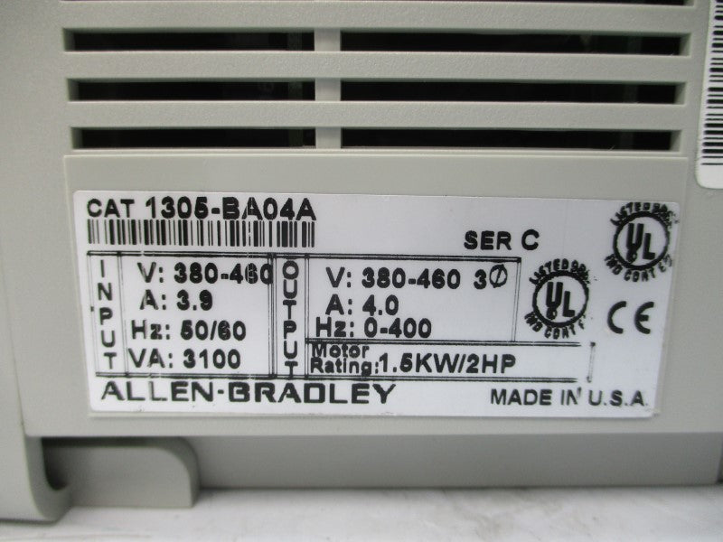 ALLEN BRADLEY 1305-BA04A SER. C 380-460V 4.0A NSNP