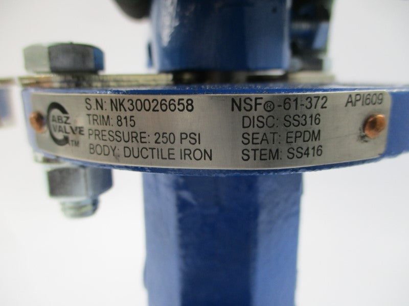 ABZ VALVE NSF-61-372 250PSI 4" (AS PICTURED) NSNP