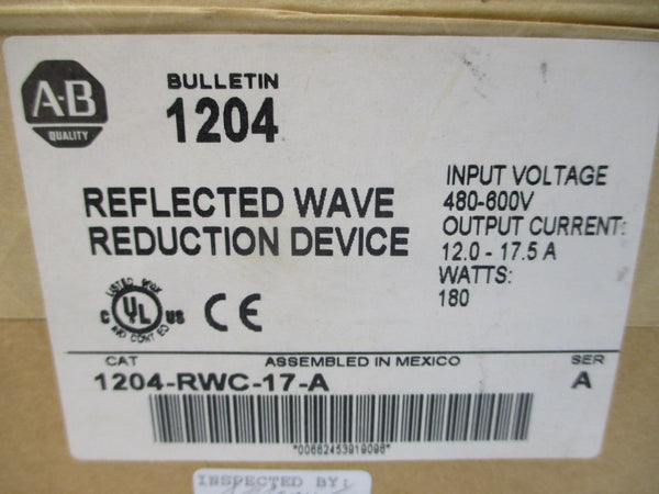 ALLEN BRADLEY 1204-RWC-17-A SER. A 480-600V 12.0-17.5A NSFS