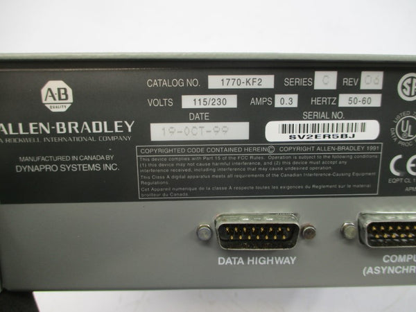 ALLEN BRADLEY 1770-KF2 SER. C 115/230V 0.3A REV. 06 NSNP