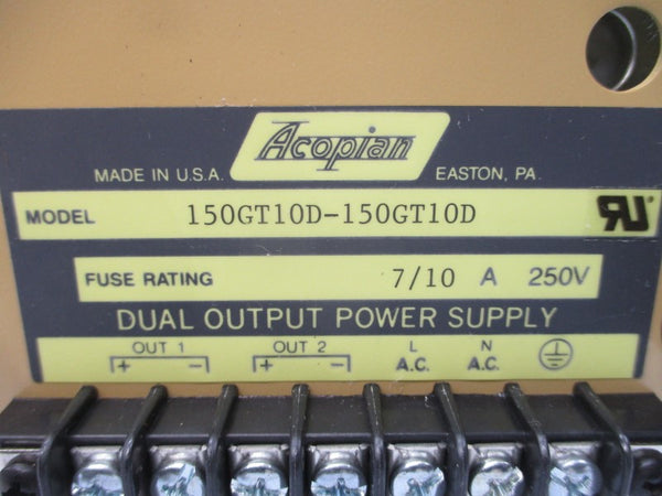 ACOPIAN 150GT10D-150GT10D 250V 7/10A NSNP
