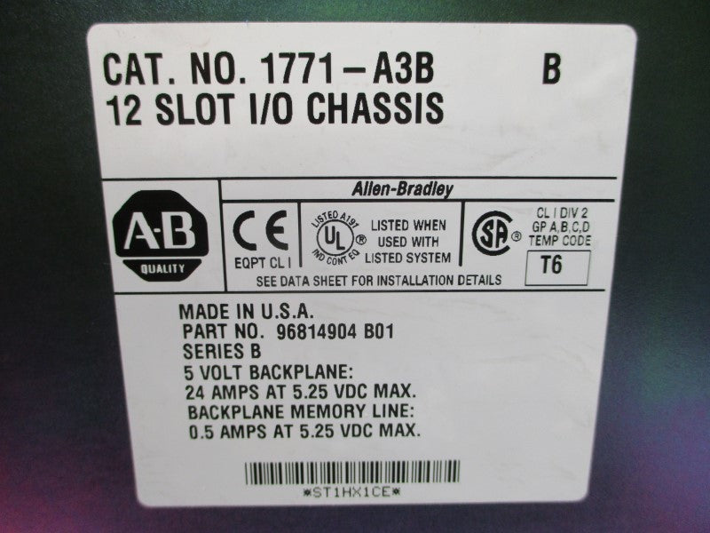 ALLEN BRADLEY 1771-A3B SER. B REV. G01 5.25VDC 24A NSMP