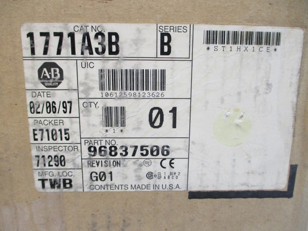 ALLEN BRADLEY 1771-A3B SER. B REV. G01 5.25VDC 24A NSMP
