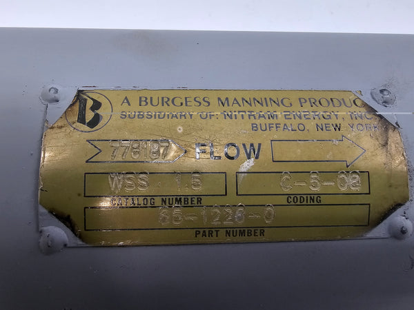 BURGESS MANNING 85-1228-0 WSS1.5 NSNP