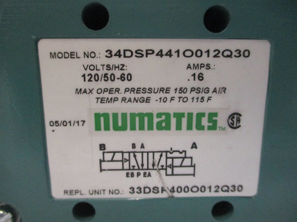 NUMATICS 34DSP441O012Q30 120V .16A 150PSI NSNP