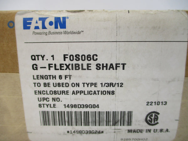 EATON F0S06C 1498D39G04 6FT NSFS