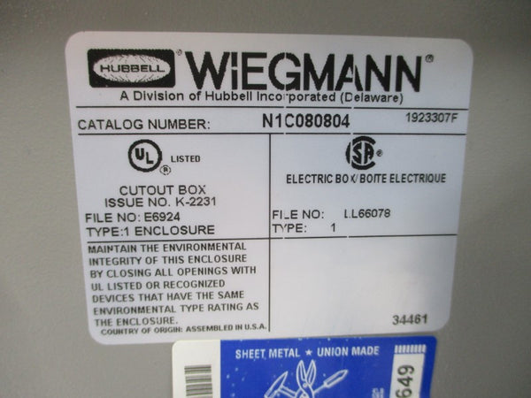 HUBBELL N1C080804 NSNP