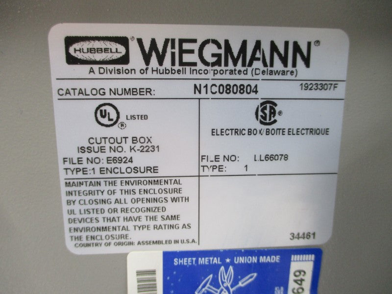 HUBBELL N1C080804 NSNP