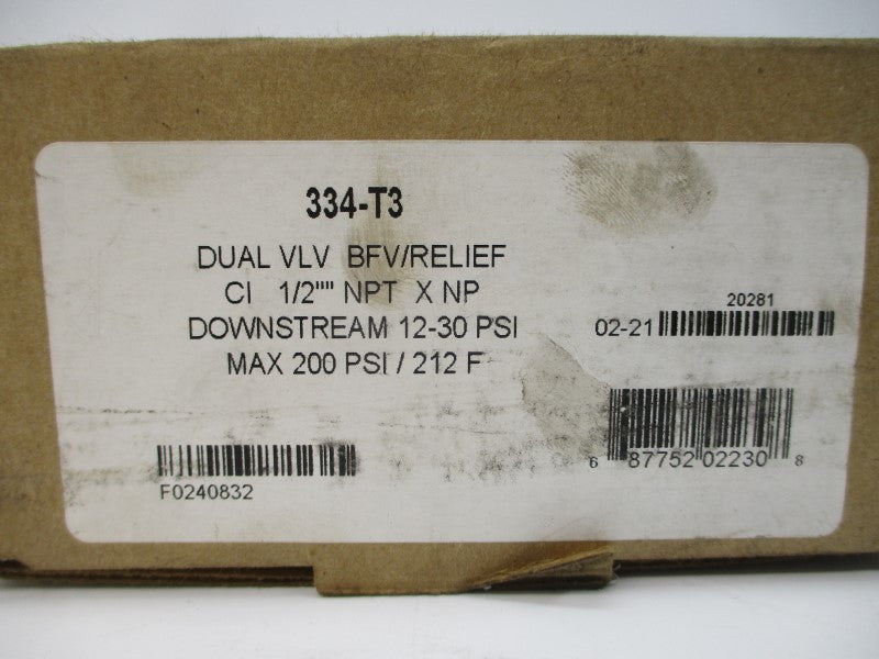 TACO 334-T3 12-30PSI 1/2" NSMP
