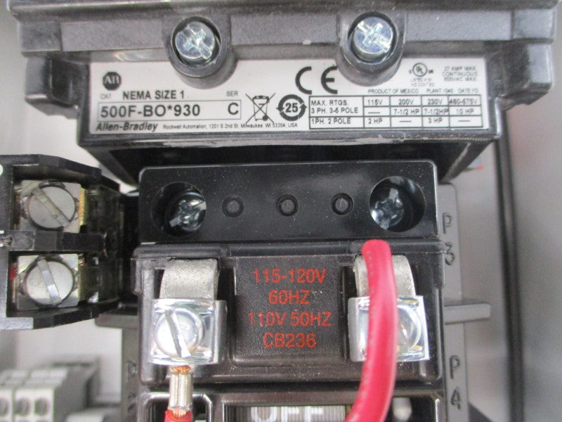 ALLEN BRADLEY 509-AAXWD-3-4G SER. Q 115-120V NSNP