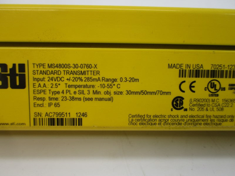 OMRON MS4800S-30-0760-X 24VDC NSNP