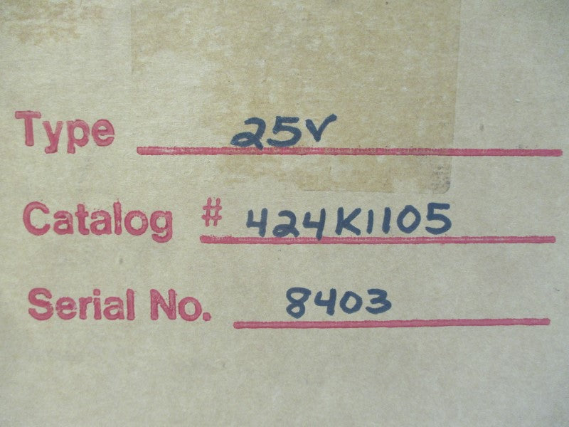 ABB 424K1105 25V 120V 10S NSMP