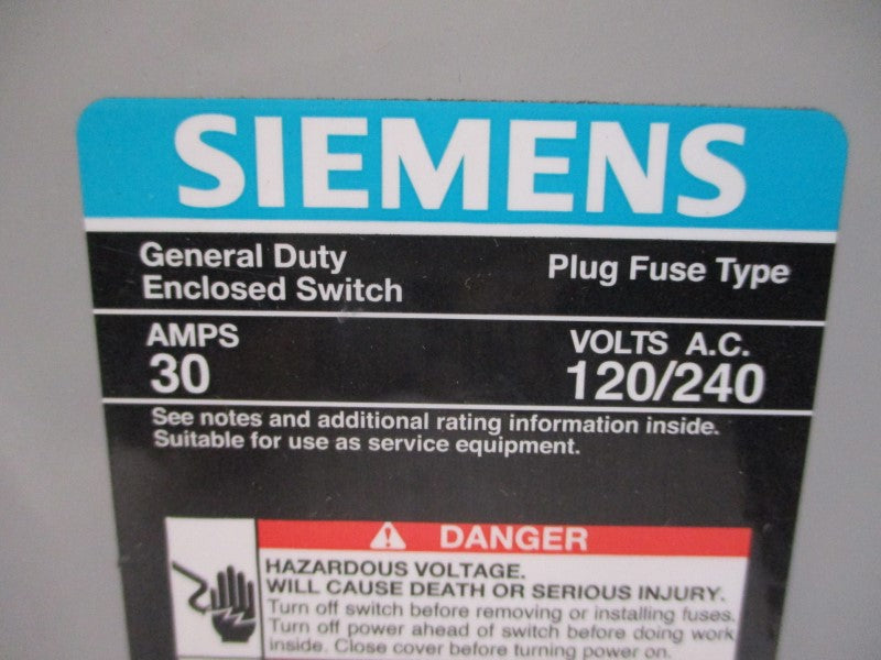 SIEMENS LF211N 120/240VAC 30A NSNP