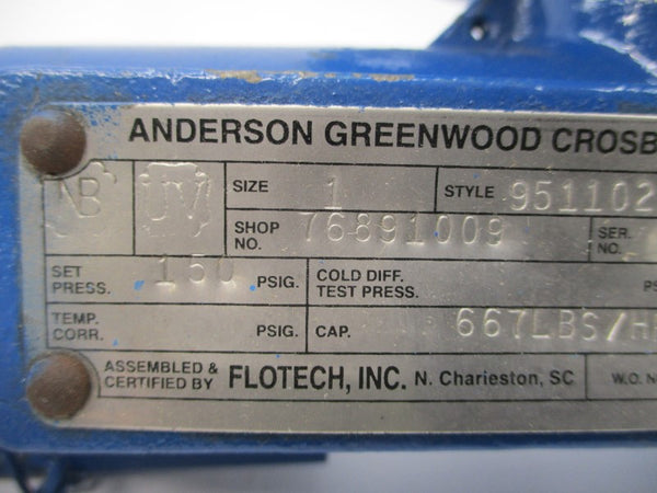 ANDERSON GREENWOOD CROSBY 9511021D-STM 150PSI UNMP