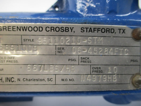 ANDERSON GREENWOOD CROSBY 9511021D-STM 150PSI UNMP