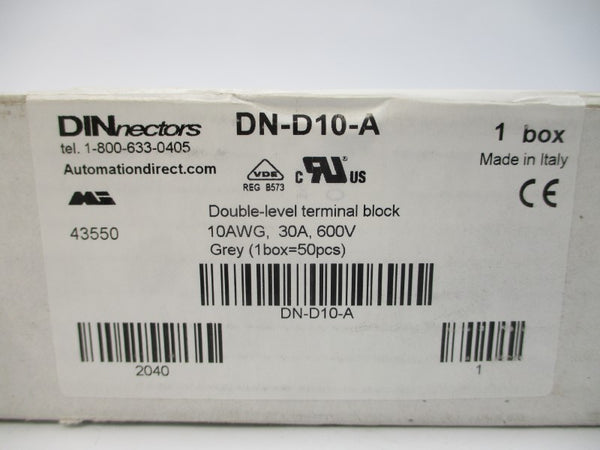 AUTOMATION DIRECT DN-D10-A 600V 30A (PKG OF 50) NSFS