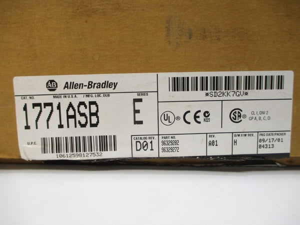 ALLEN BRADLEY 1771-ASB SER. E F/W H 5VDC 1.00A REV. D01 NSMP