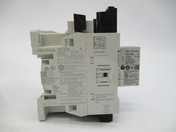 ALLEN BRADLEY 104-E09KD22 SER. A 100-250V 35A (BR/WH) NSMP