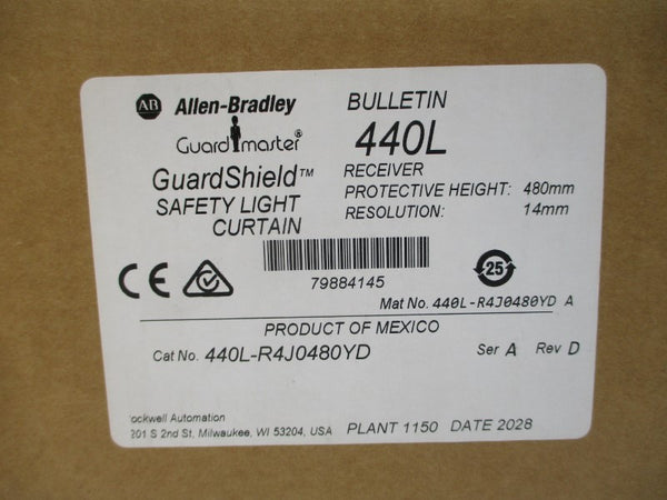 ALLEN BRADLEY 440L-R4J0480YD SER. A 24VDC REV. D NSMP