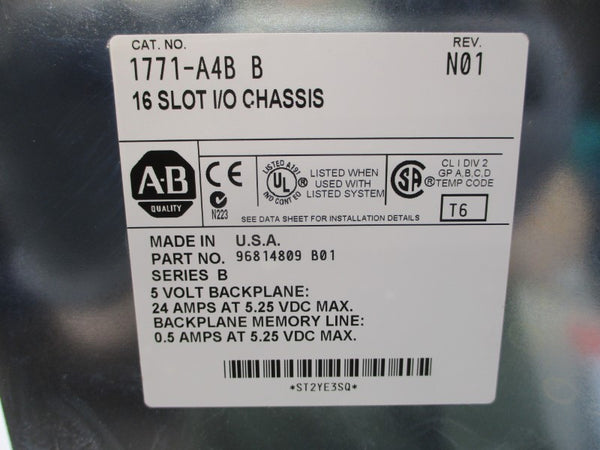 ALLEN BRADLEY 1771-A4B SER. B 5.25VDC 24A REV. N01 NSMP