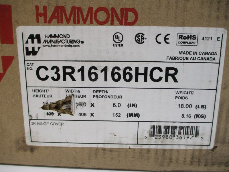 HAMMOND MANUFACTURING C3R16166HCR NSMP