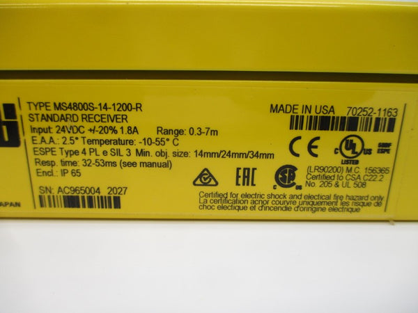 OMRON MS4800S-14-1200-R 70252-1163 24VDC NSNP