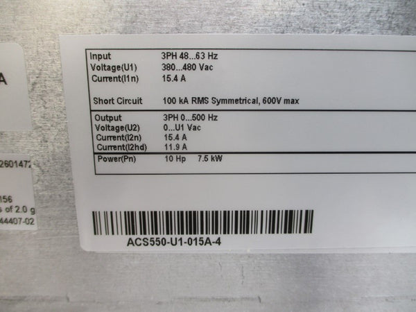 ABB ACS550-U1-015A-4 3AUA0000002188 380-480VAC 15.4A NSMP