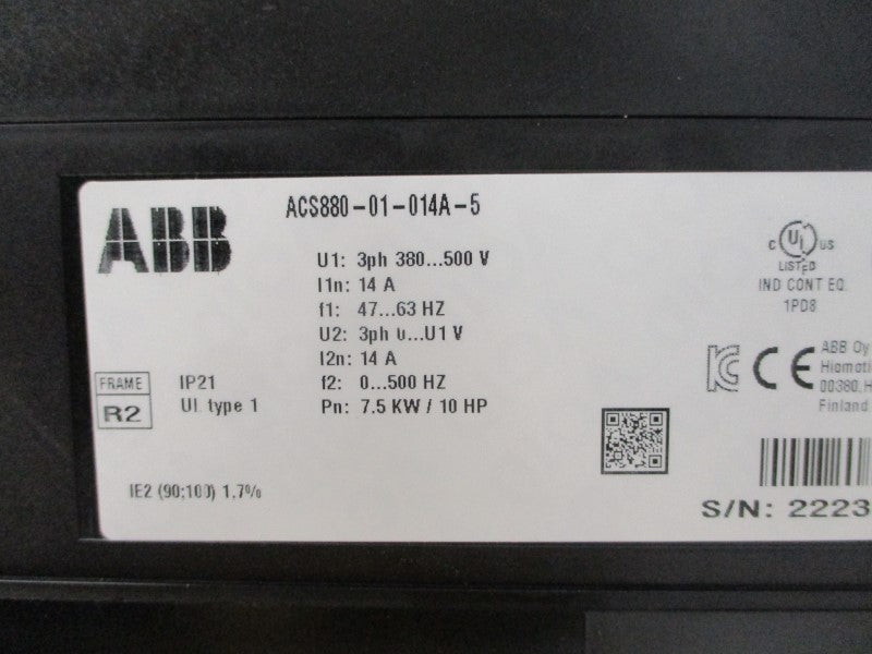 ABB ACS880-01-014A-5 3AUA0000143745 380-500V 14A NSMP