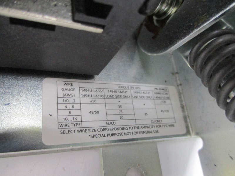 ALLEN BRADLEY 1494F-N60 SER. C 600VAC 60A NSNP