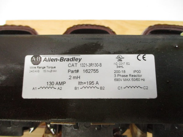 ALLEN BRADLEY 1321-3R130-B SER. B 690V 130A (BR/WH) NSMP