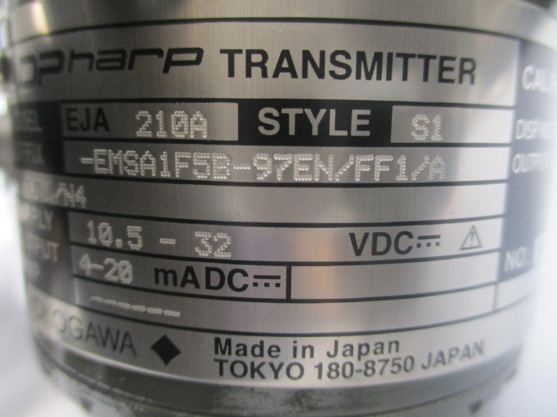 YOKOGAWA EJA210A-EMSA1F5B-97EN/FFF/A/T/D1/N4 10.5-32VDC NSNP