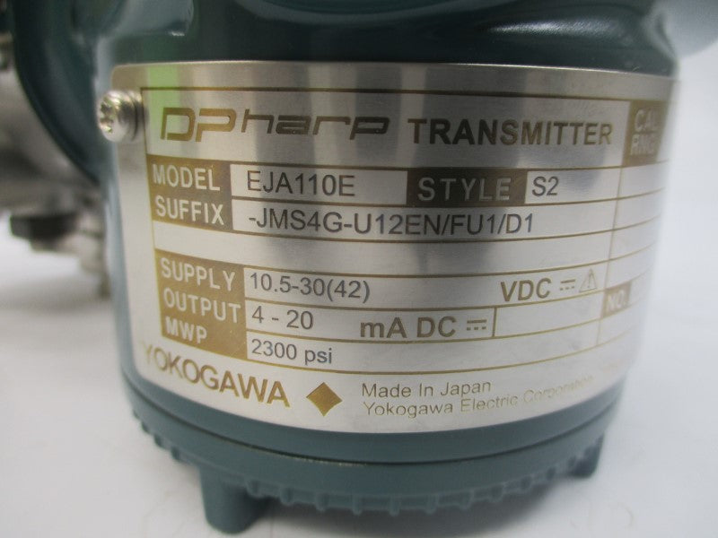 YOKOGAWA EJA110E-JMS4G-U12EN/FU1/D1 10.5-30VDC 2300PSI NSMP