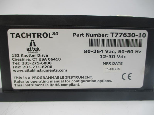 A.I.TEK INSTRUMENTS T77630-10 TACHTROL 30 80-264VAC NSMP