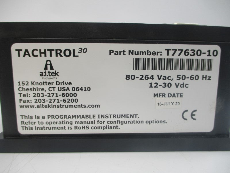 A.I.TEK INSTRUMENTS T77630-10 TACHTROL 30 80-264VAC NSMP