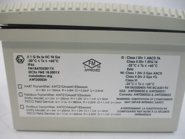 ABB AWT210 AWT210A2C4H1E6-A1-U3-M5 14-30VDC NSMP
