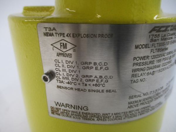 FCI FLT93S-1B1E4B4C4B00000 120/230VAC 6A 165PSI NSNP