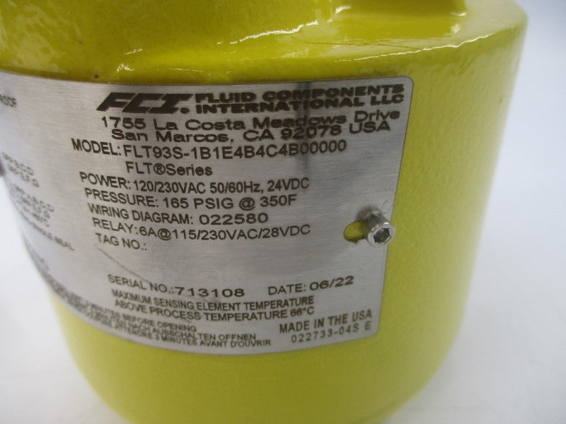 FCI FLT93S-1B1E4B4C4B00000 120/230VAC 6A 165PSI NSNP